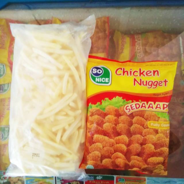 

Paket Hemat Kentang Beku 1 kg plus Nugget 500 gram