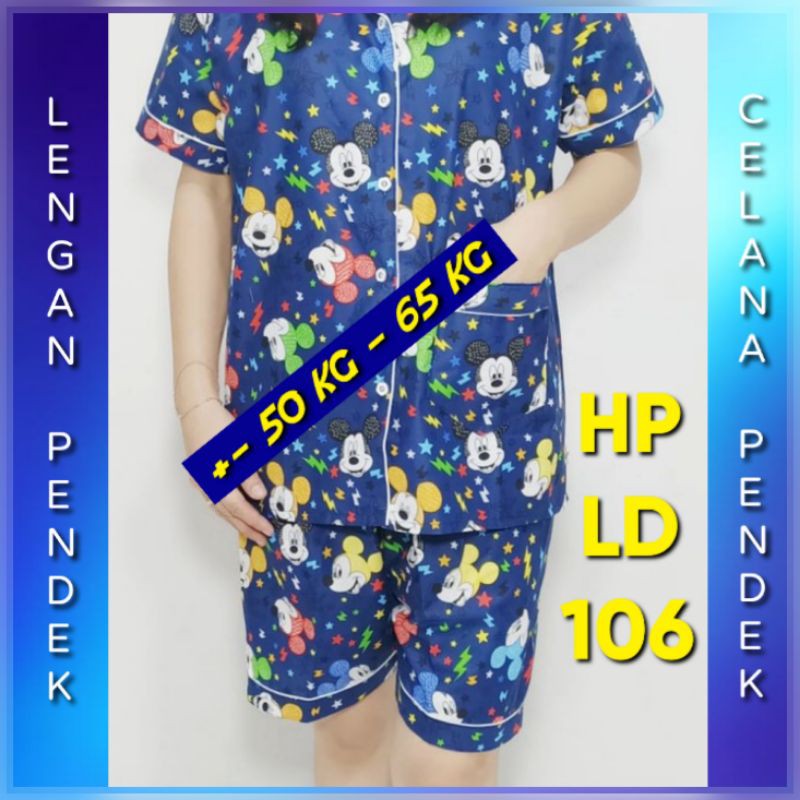 couple piyama baju tidur katun karakter tikus pelangi