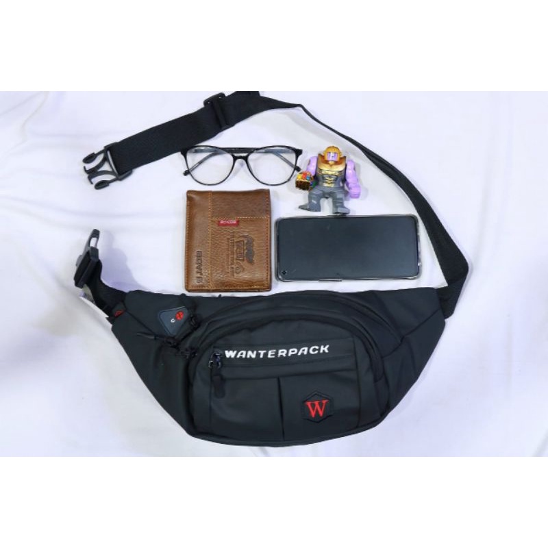 TERBARU Tas Slempang Waistbag Pria wanita Wanterpack Anti air / Tas slempang waterproof Original