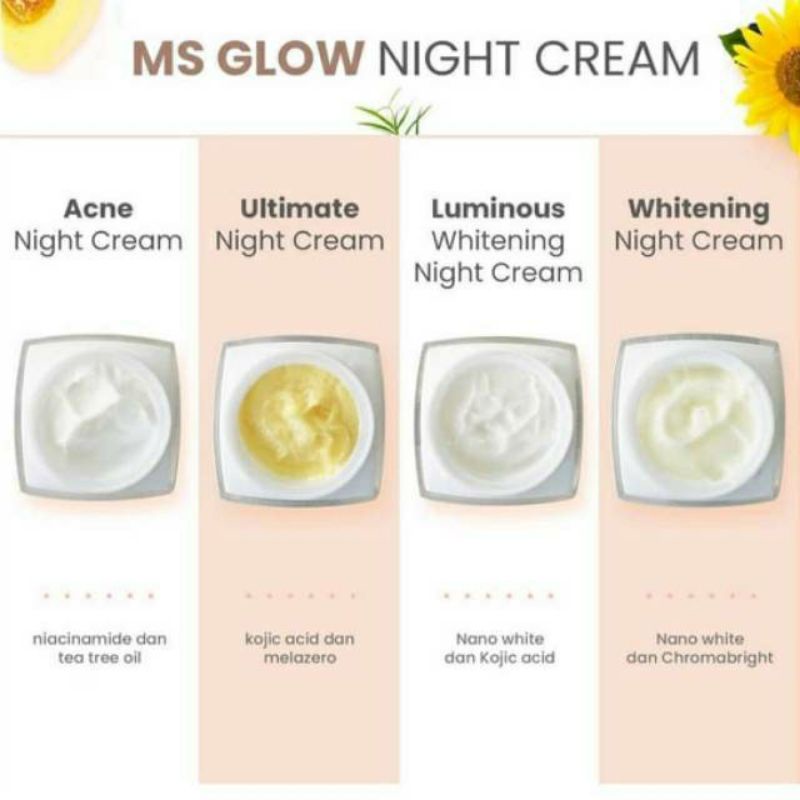 Whitening Night Cream/Acne Night Cream/Luminous Whitening Night Cream/Ultimate Night Cream