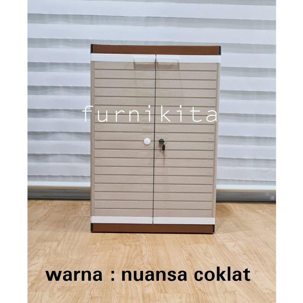 LEMARI PLASTIK CLUB SUSUN 2 KUNCI / LEMARI NAKAS MINIMALIS GRAND