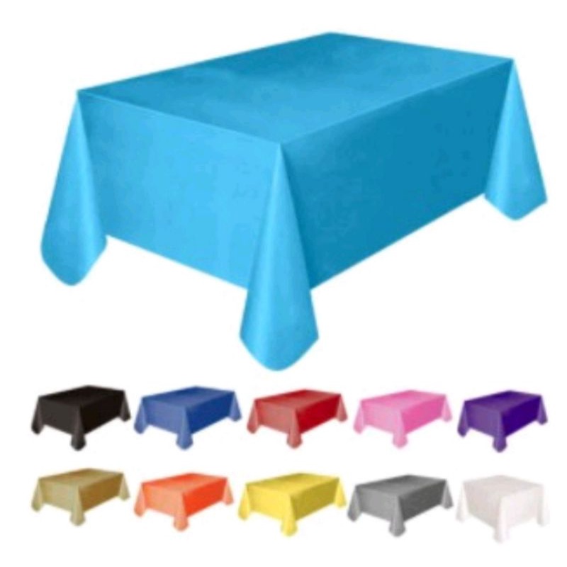 Taplak Meja Pesta Polos Taplak Meja Plastik Polos Plastic Table Cover