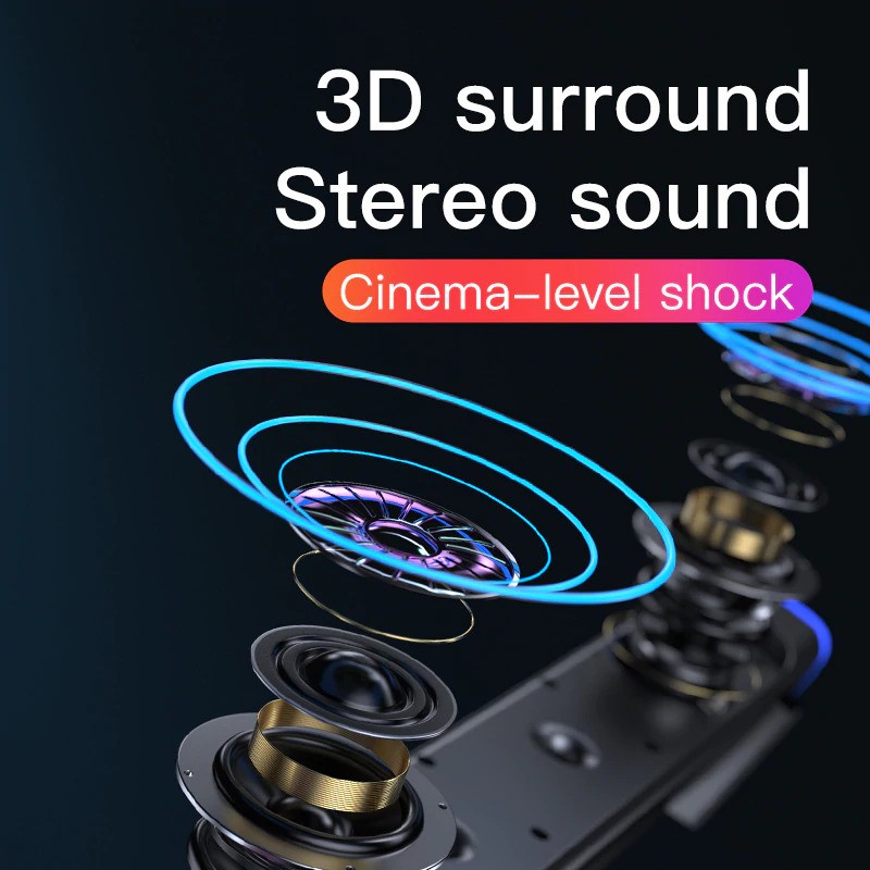 Bluetooth Soundbar Home Theater HiFi 3D Surround - V-112 - Black