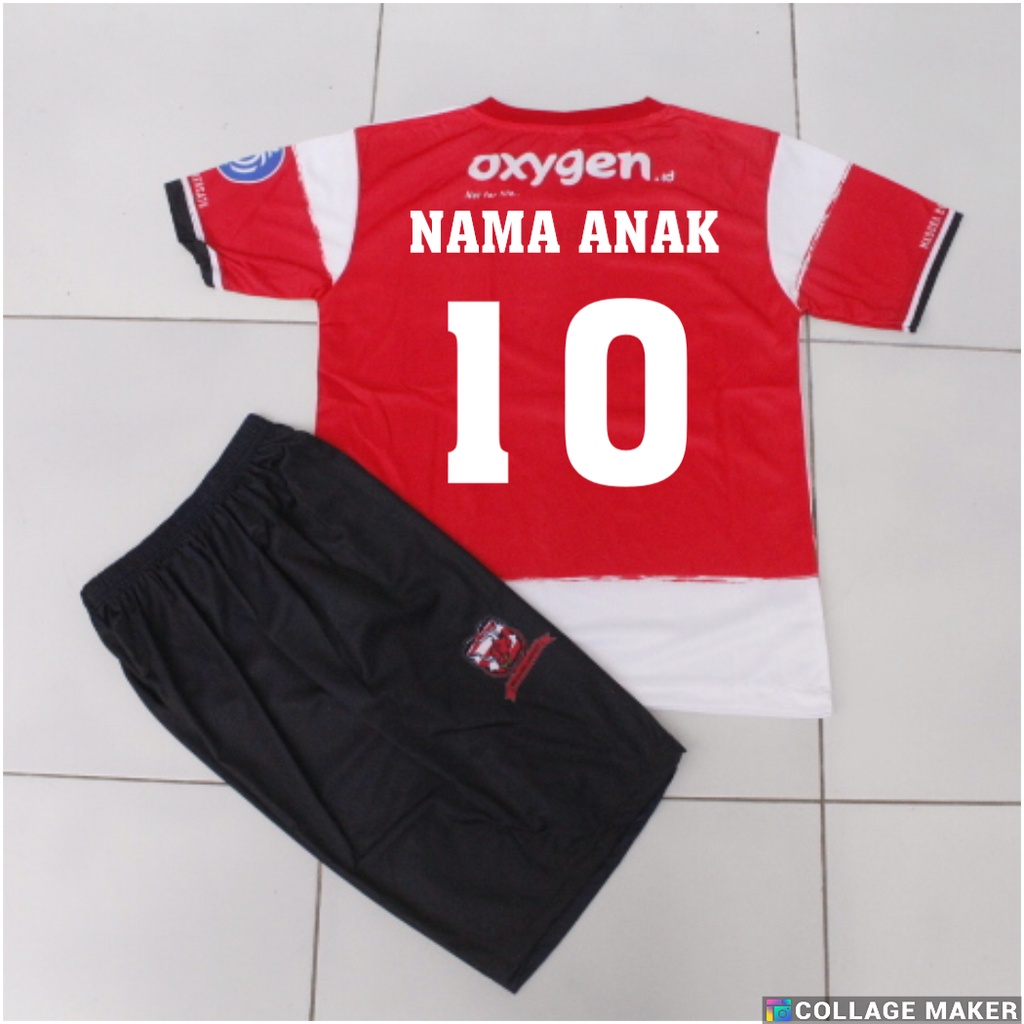 Setelan baju bola madura united/jersey bola anak/jersey madura printing