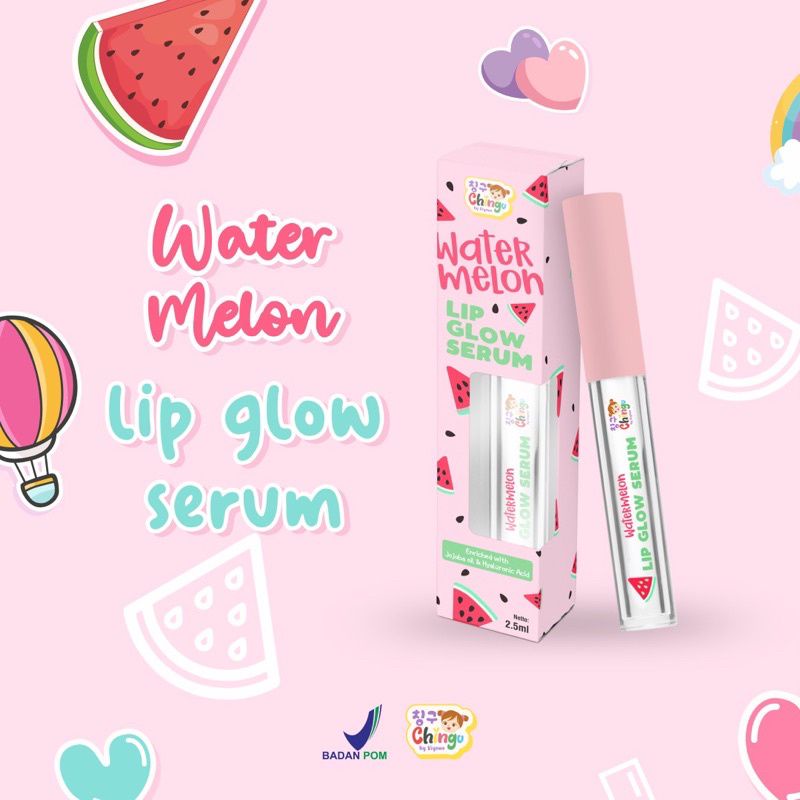 WATERMELON LIP GLOW SERUM CHINGU BY KIYOWO LIP SERUM BPOM LIP SERUM WATERMELON CHINGU KIYOWO LIP GLO