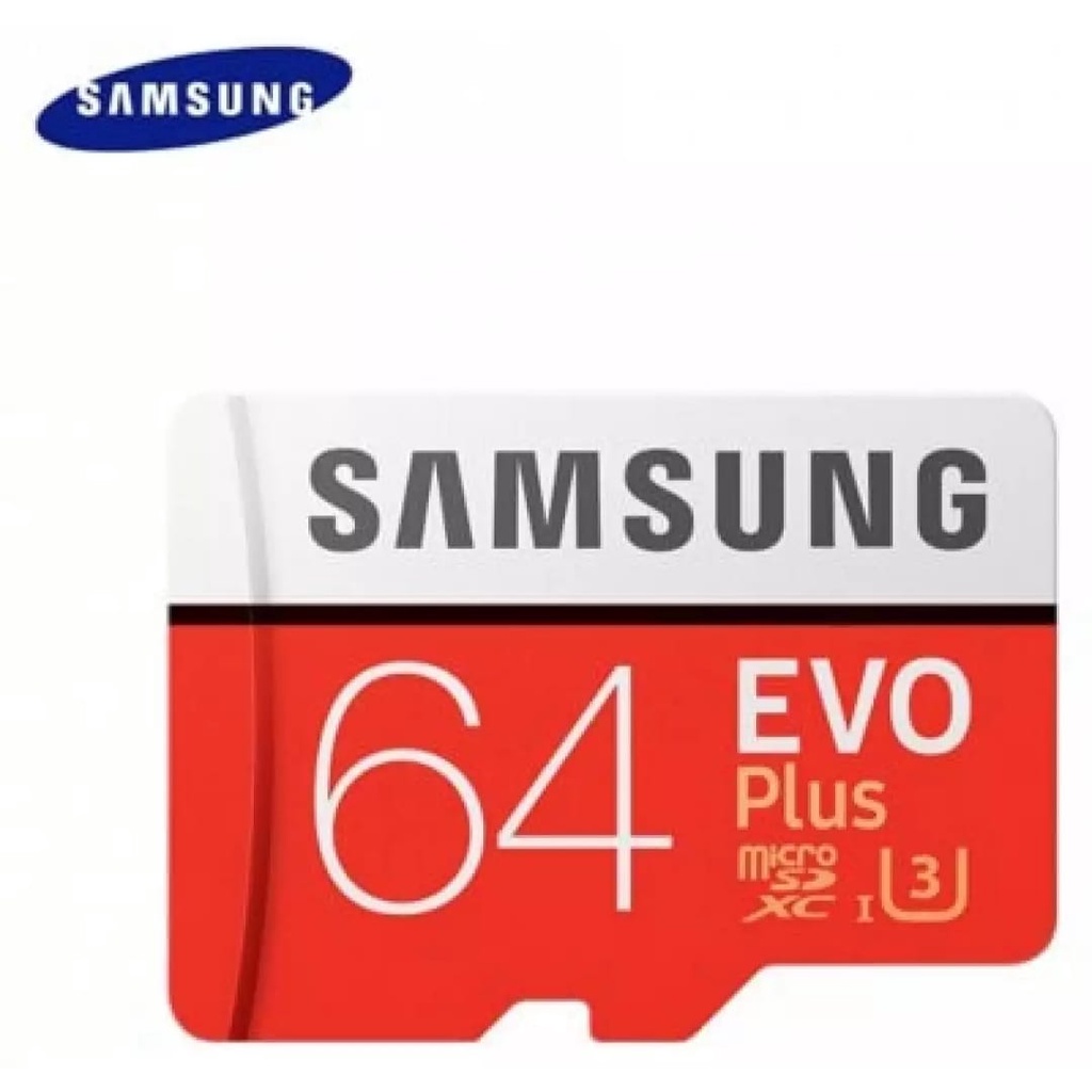 Memory Card-Micro SD Samsung EVO Plus 64GB Class 10 80MB/s With Adapter-Memory Card MicroSDHC Evo Plus 64GB