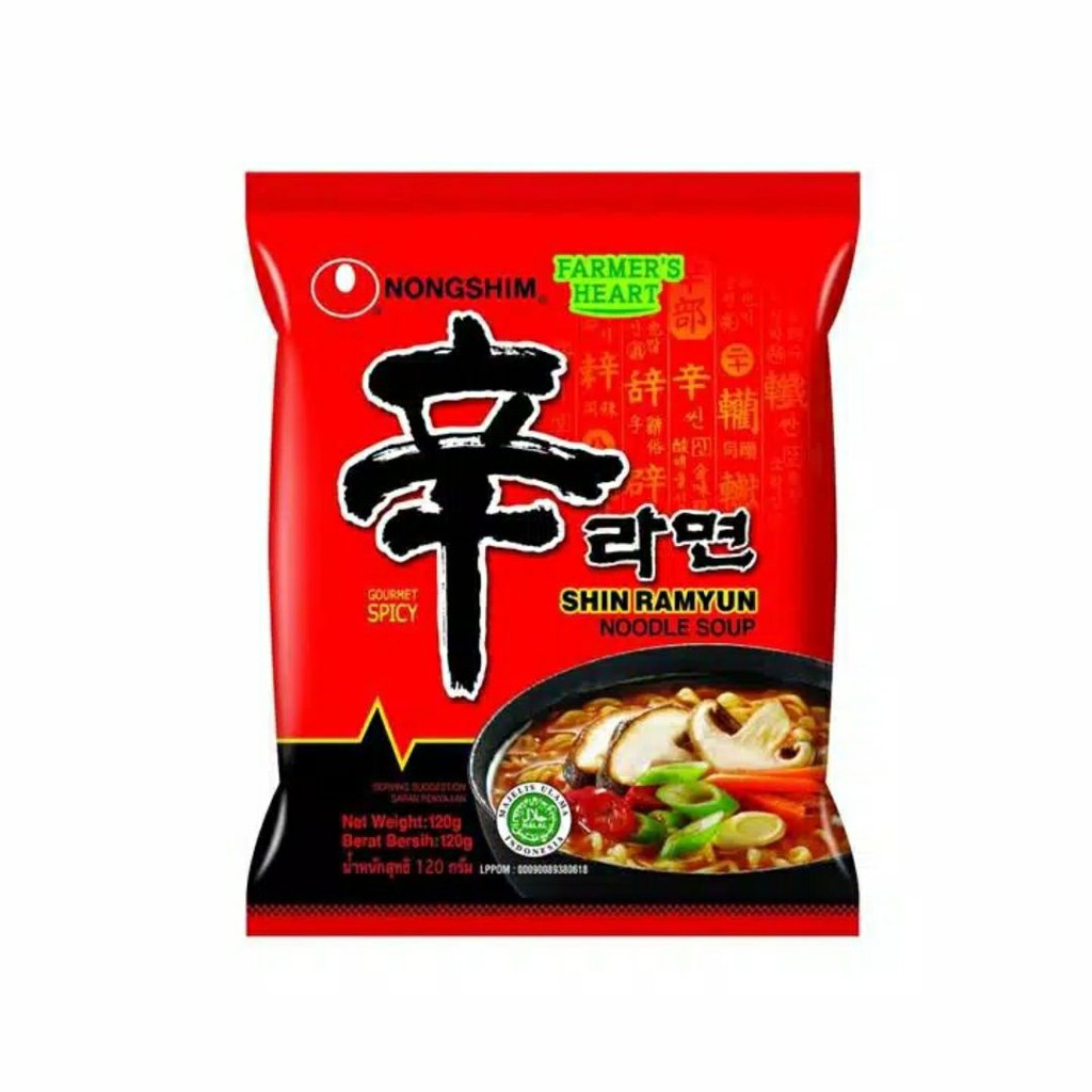 MIE INSTAN MIE KOREA SHIN RAMYUN RAMEN MAKANAN KOREA NONGSHIM HALAL