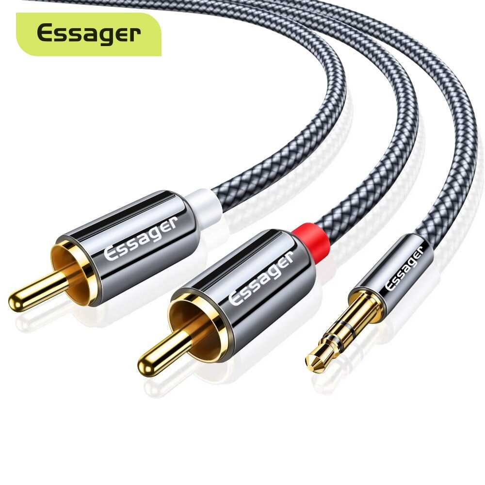 Essager Kabel Audio HiFi 3.5mm to RCA 2 Meter - AV117