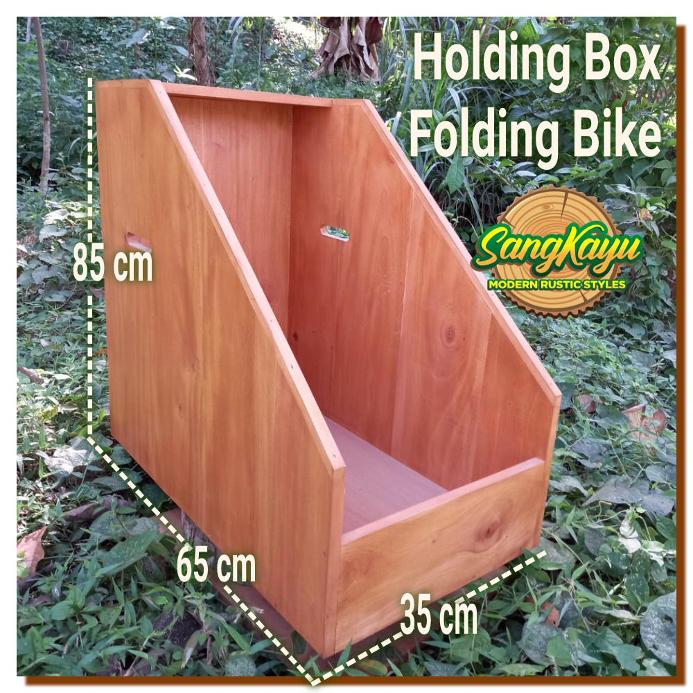 Folding bike box sepeda lipat 85x65x35 cm kotak kayu sepeda lipat kayu