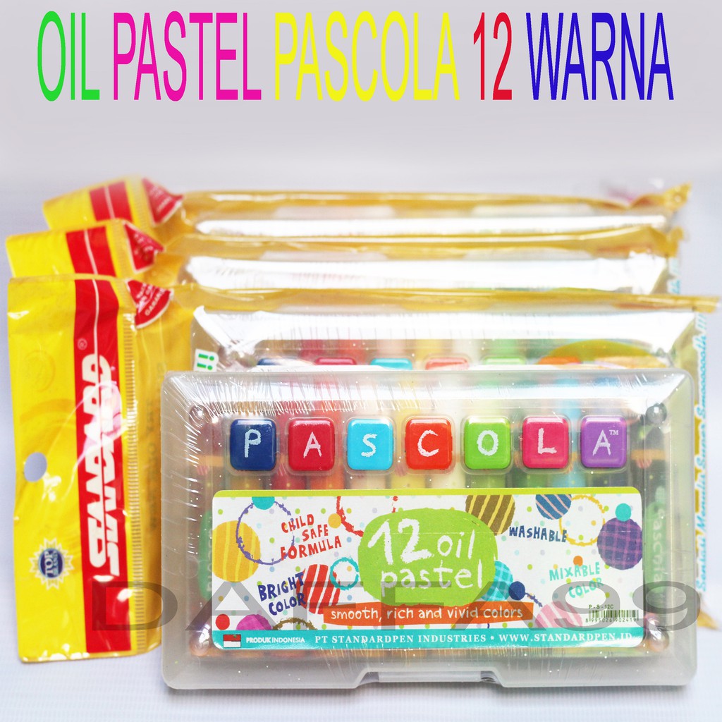 Crayon Pascola - 12 Warna (Oil Pastel)