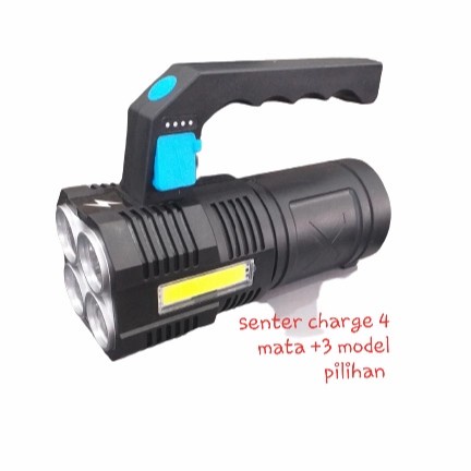 Senter Charge 4 Mata 3 Mode USB Portable Lamp 8206 Harga OKE