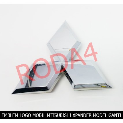 Emblem Logo Depan Mobil Mitsubishi XPANDER Model Ganti ORI Full Chrome