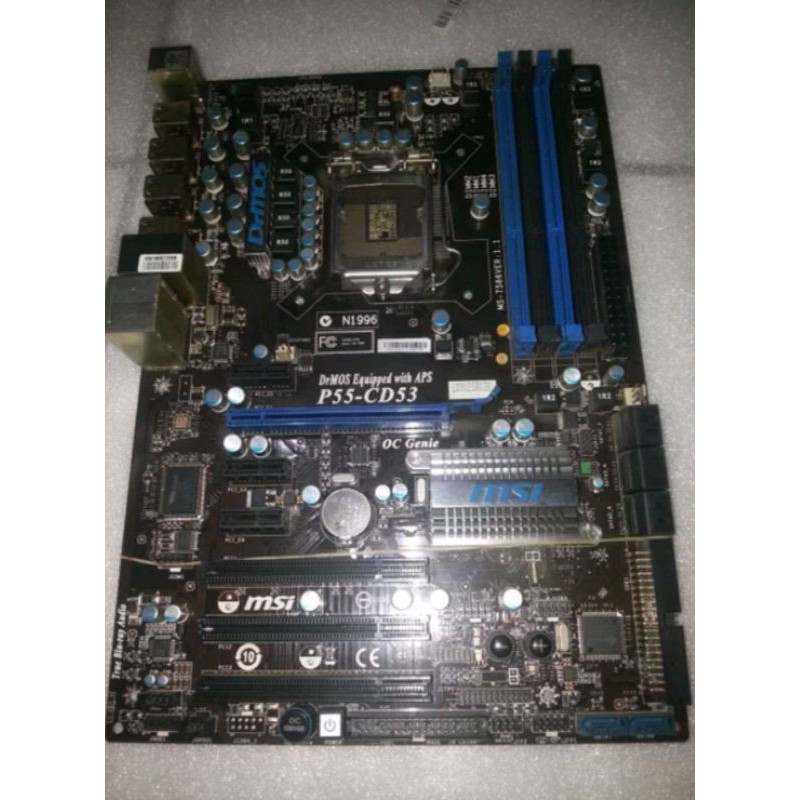 Motherboard P55 cd53 soket 1156 MSI DDR3 + Core I3 550 & Fan Prosesor Scorpio.