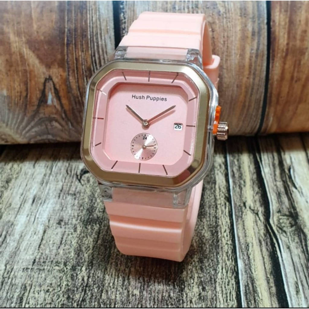 Jam Tangan Wanita Hush Puppies Tanggal Aktif Kotak 8640 New Model Terbaru