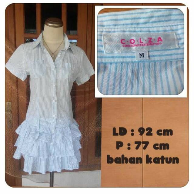 Colza dress salur biru