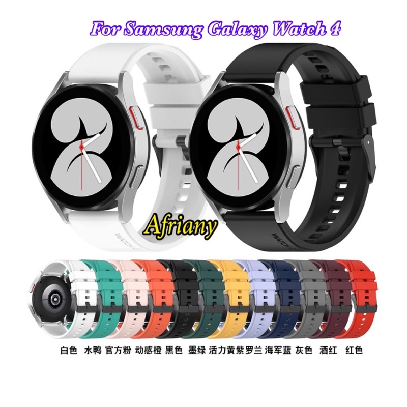Strap Samsung Galaxy Watch 4 Classic 40mm 42mm 44mm 46mm Rubber Tali Jam Tangan