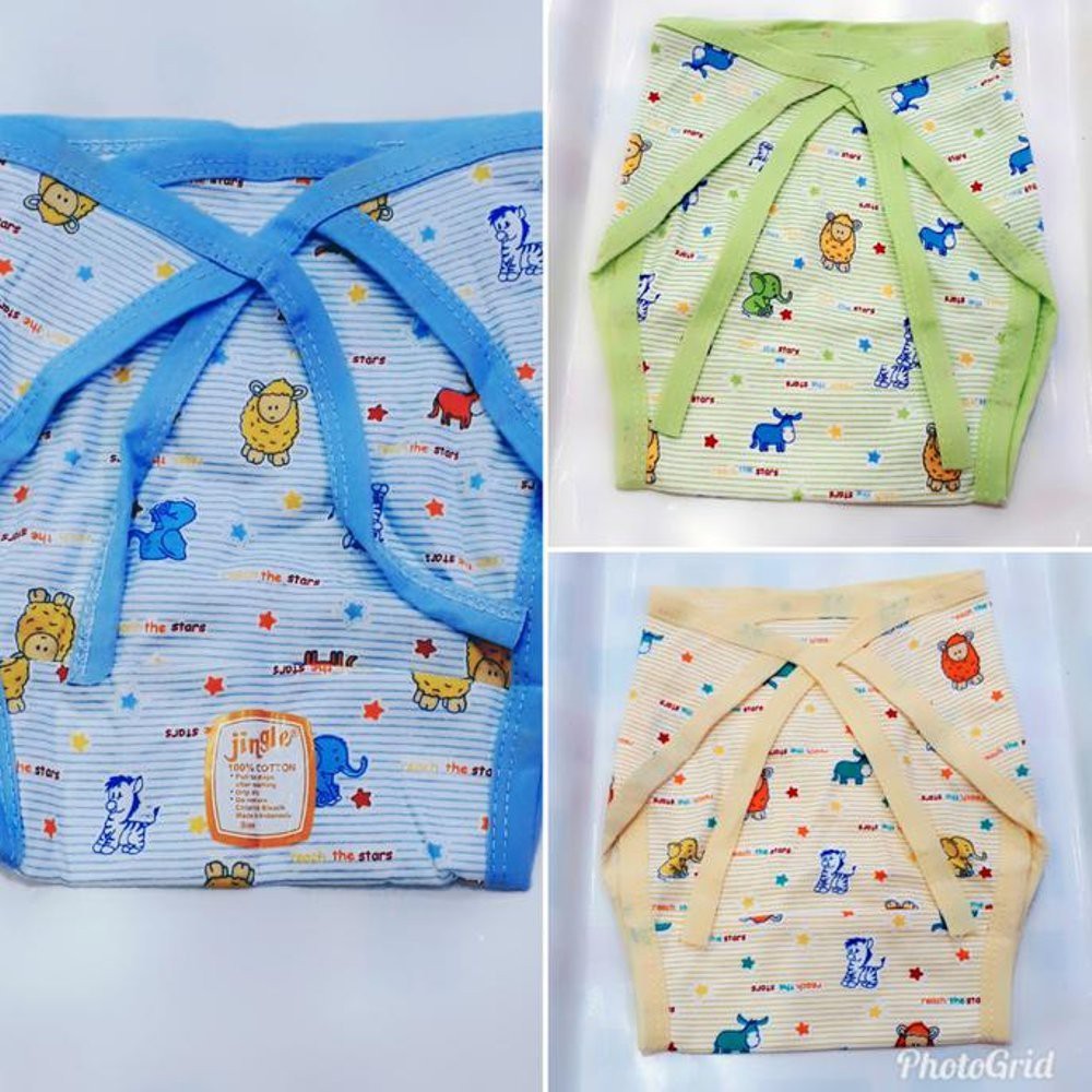 SALE !!!  Popok Bayi cotton Popok tali ikat JINGLE PRINT 6pcs