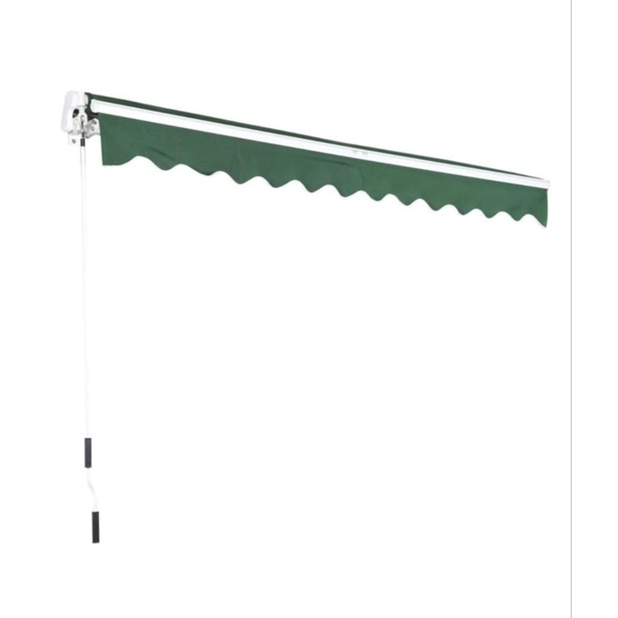 KRISBOW Awning Gulung/Kanopi Lipat CafeRumah 4Mx2.5M Green