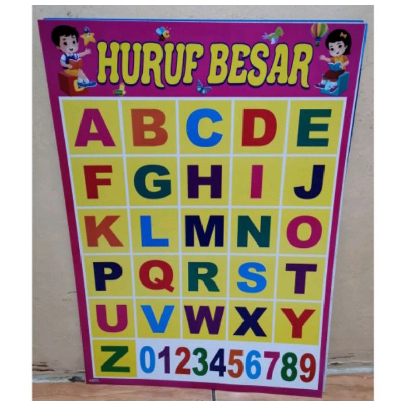 paket hemat 10 pcs 10 macam gambar poster anak pintar