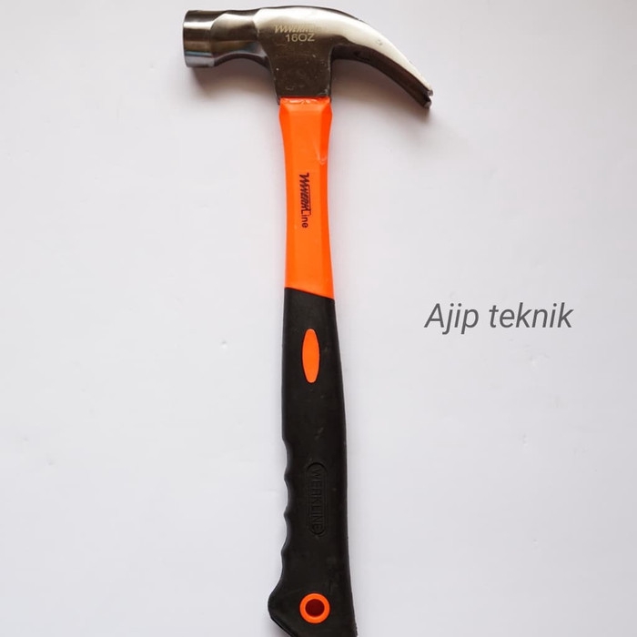 Palu Kambing Gagang Fiber 16oz / Claw Hammer Werkline