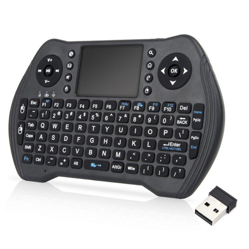 Keyboard Wireless 2.4GHz with Touchpad - MT10 - Black