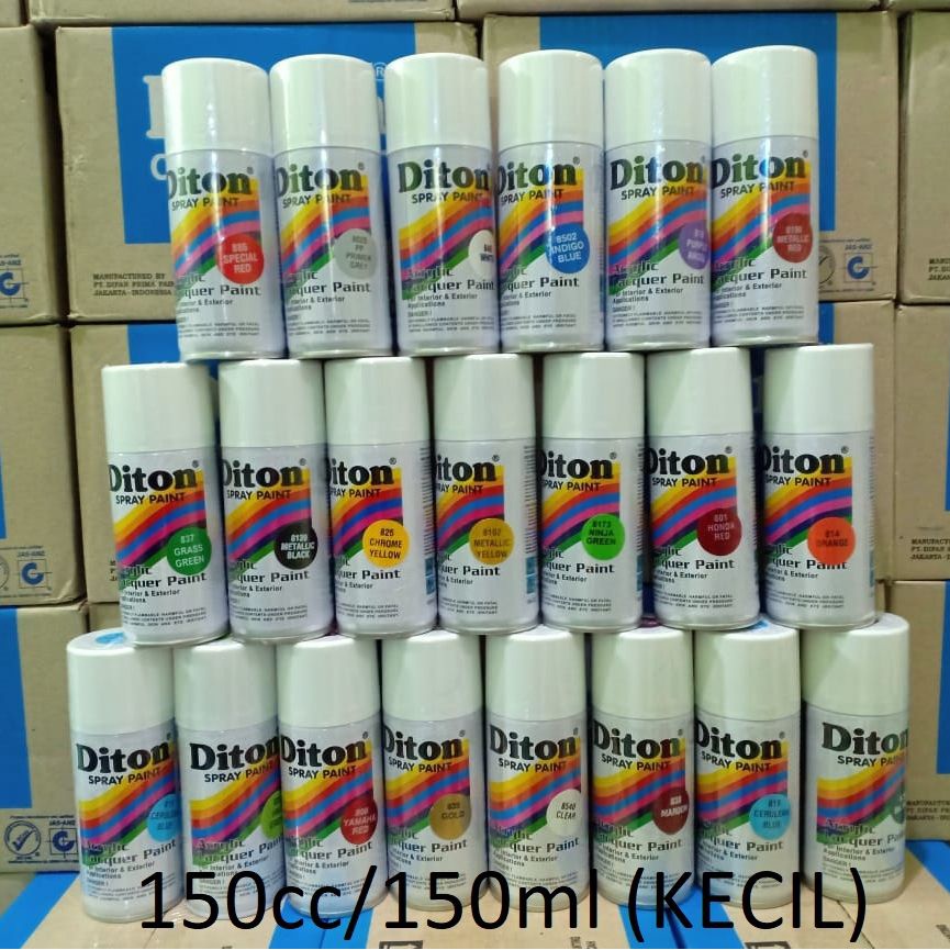 DITON Spray Paint Acrylic Lacquer Paint Pilox Cat Semprot - 8020 Primer Grey / Epoxy Cat Dasar (150cc/Kecil)