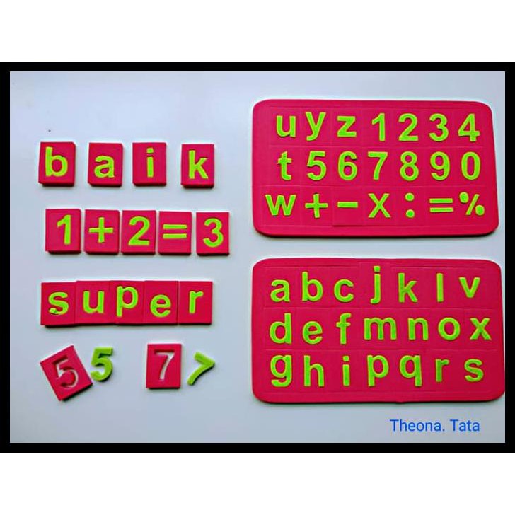 Baru Puzzle Eva / Abjad Mini / Angka Dan Huruf