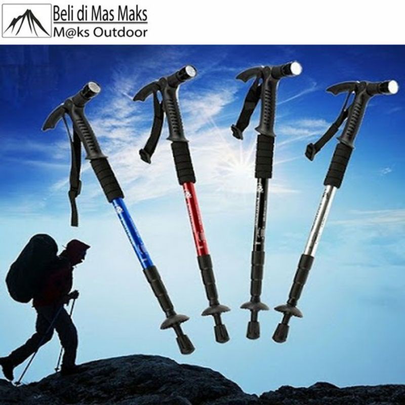 Treking Pole / Trekking Pole |Tongkat Pendaki Senter dan Compass