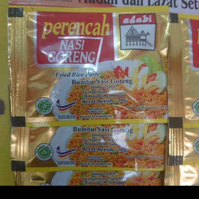 

Bumbu Nasi Goreng Adabi Perencah (basah) 30g