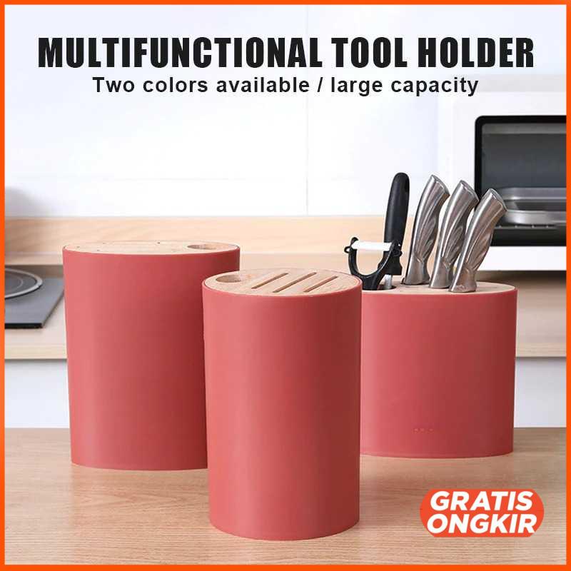 Tempat Pisau Dapur Stand Tool Multifungsi Oval - 36524