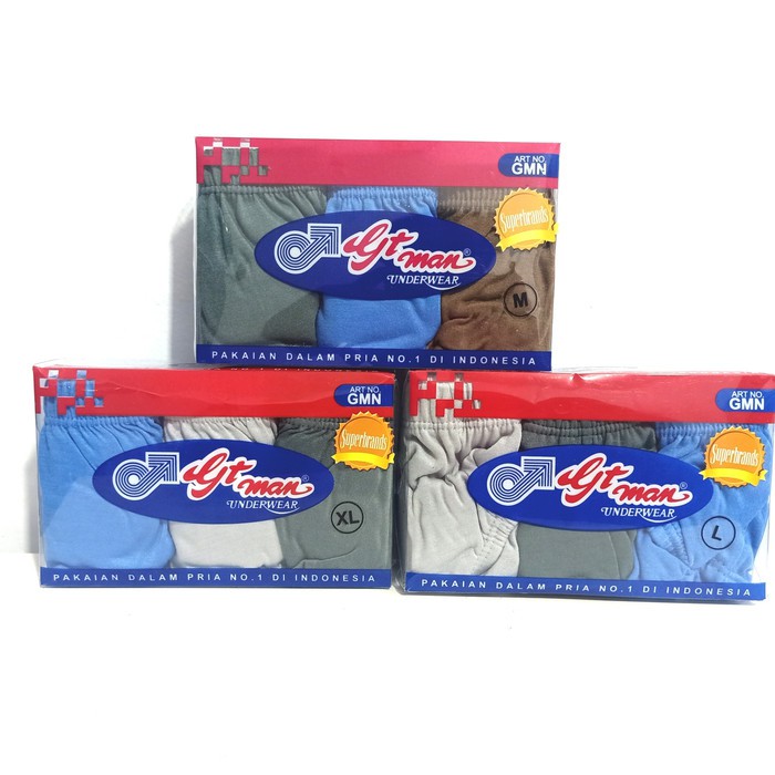 Set 3 Pcs Celana Dalam Pria GT Man GMN CD Underwear Pakaian Dalam Pria