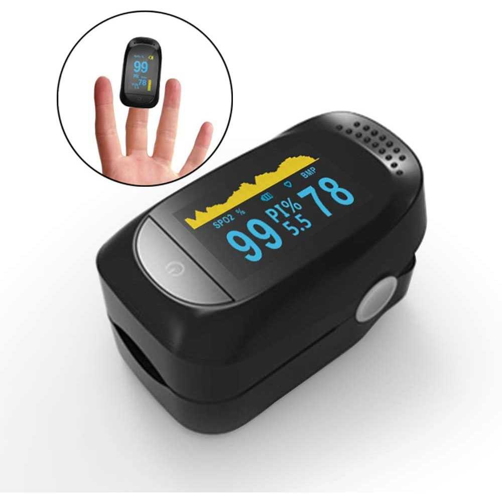 Pengukur Detak Jantung Jepit Jari Fingertip Pulse Oximeter Alat Ukur Kadar Oksigen Dalam Darah Digital