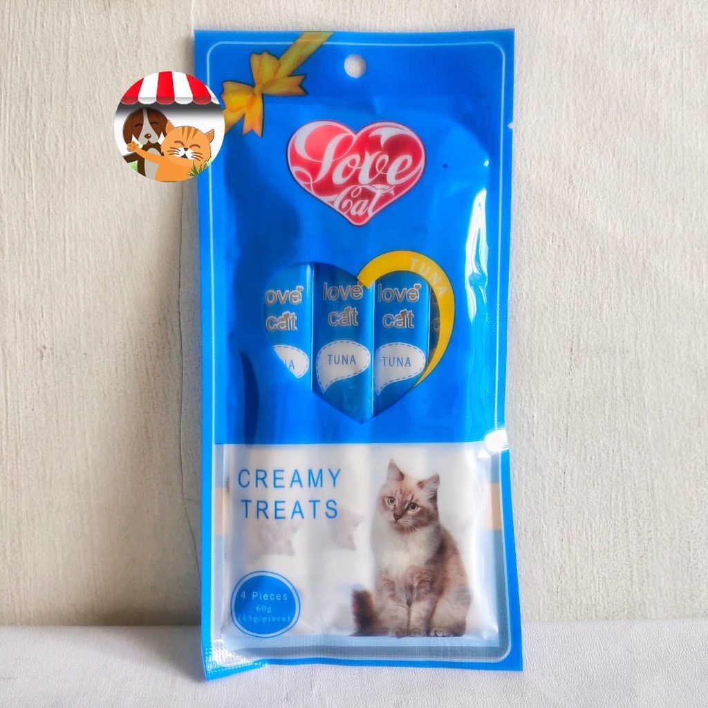 Love Cat Creamy Treats 60gr Cemilan Snack Kucing