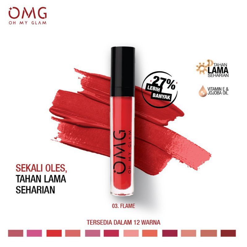 OH MY GLAM Matte Kis Lip Cream 3.5 gr ORIGINAL 100%