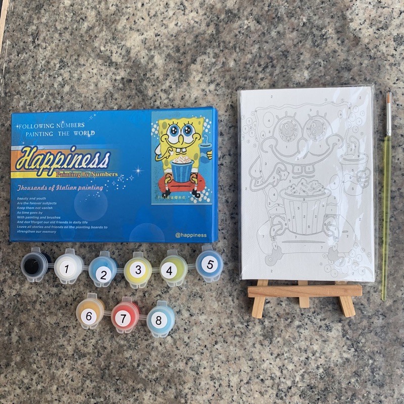 

DIY Painting by Number Kit | Spongebob cute