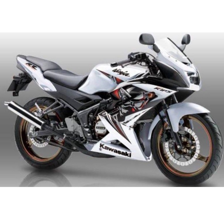 striping ori list stiker standar motor Kawasaki Ninja RR old Ninja RR SE putih tahun 2013 ready stok