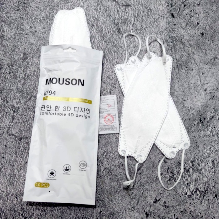 Masker KF94 Mouson 4ply Masker Mouson KF94 Model Pokana Model UFO