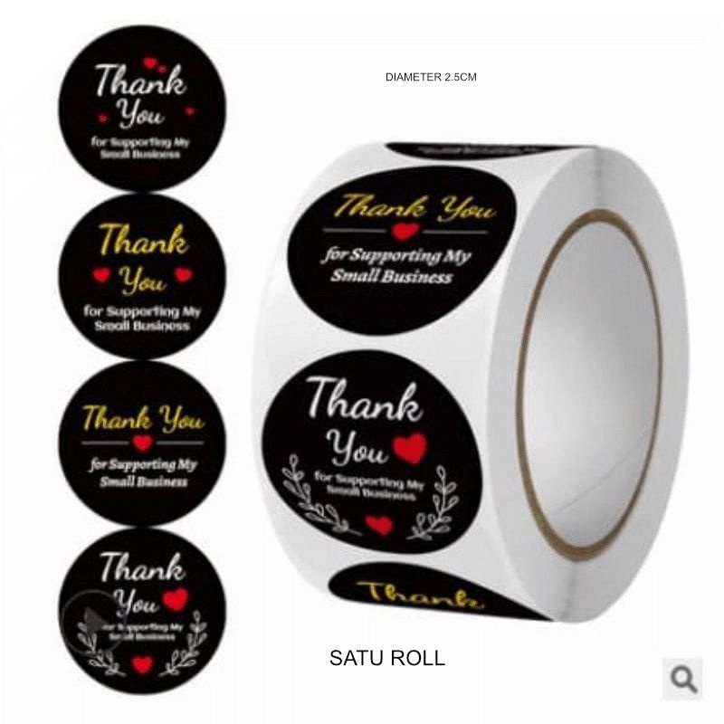 

stiker thank you/terimakasih 1 roll 500 stiker