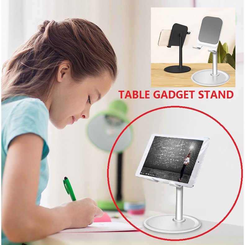 STAND Tablet Ipad HP Gadget Meja Aluminium