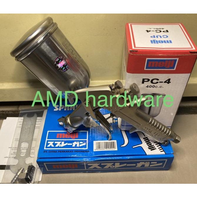 MEIJI JAPAN SPRAY GUN F75 TABUNG ATAS SPET SEMPROTAN CAT KOMPRESOR ORI