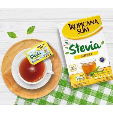 

Tropicana Slim Stevia Natural Sweetener 50Sachet X 2.6Gram Kode 797