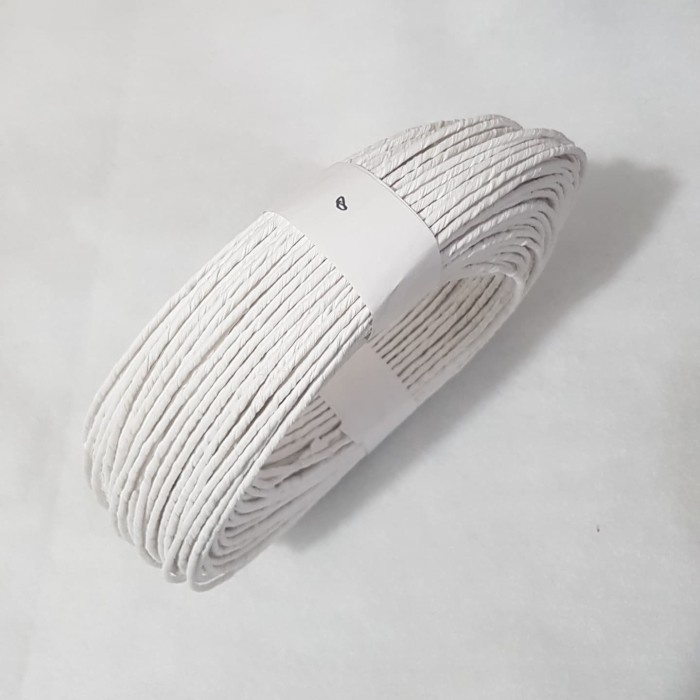 

✨ BISA COD ✨ TALI KERTAS PAPERBAG DLL 3MM ISI 100METER - PUTIH 3MM S6, 100 METER