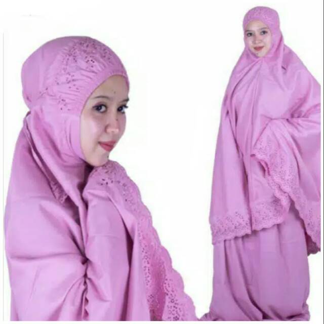 Mukena Bordir Katun Cantik Mukena Dewasa Polos Bordiran
