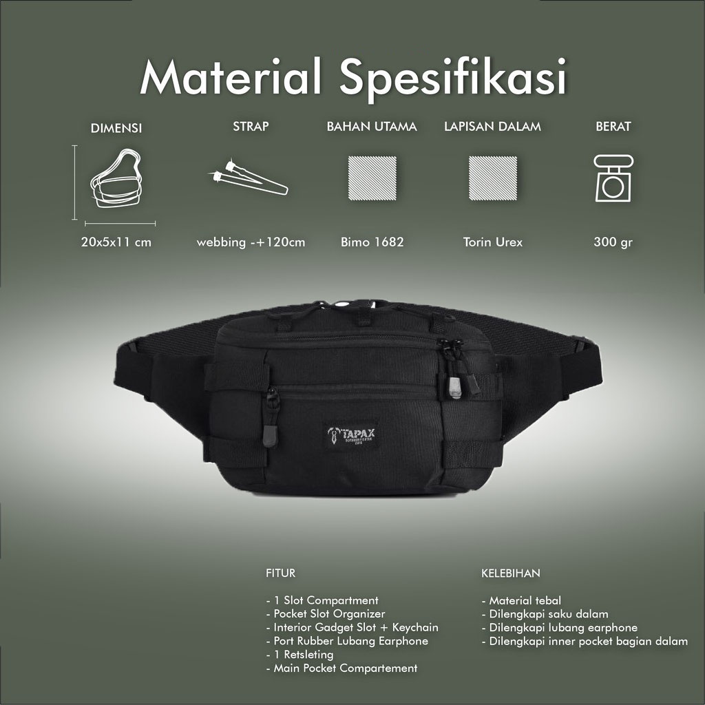 Tas Waistbag Selempang Root Pria Zetshop