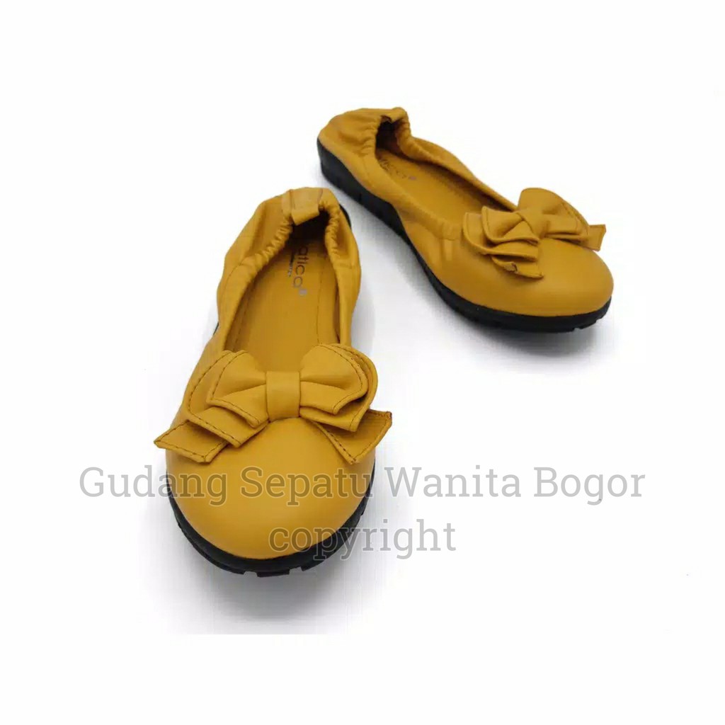 Gratica Sepatu Wanita Flat Shoes Pita Balet AS 31-KUNING