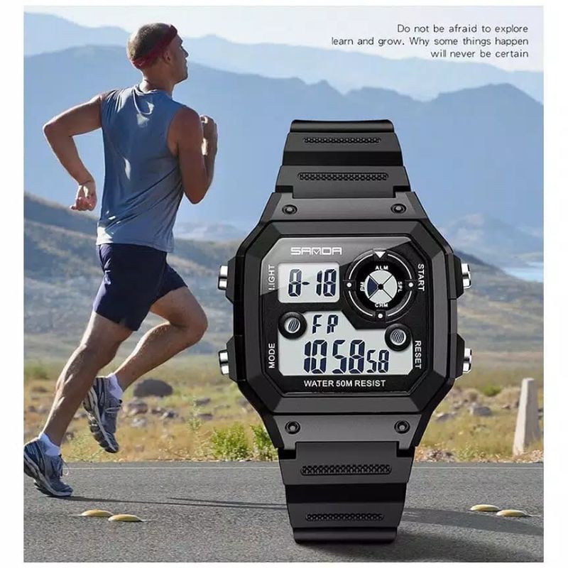 Jam tangan pria sanda digital LED Mewah