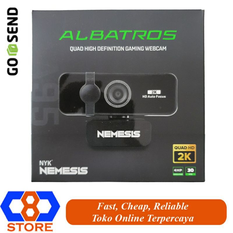 WEBCAM NYK NEMESIS A95 ALBATROS 2K 4MP QUAD HD RESMI BISA TRIPOD