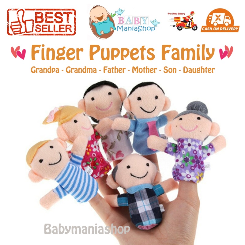 Boneka Jari Keluarga 6in1 Finger Puppets Family Story Time Telling Baby Cerita Bayi Mainan Anak Bayi