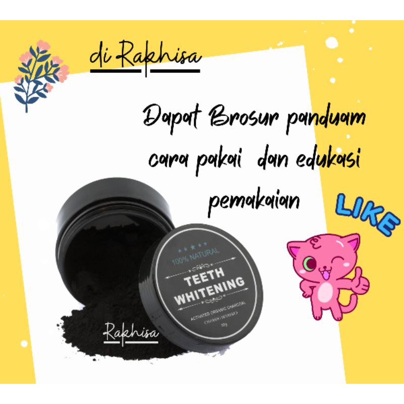 PEMUTIH GIGI TEETH WHITENING BREYLEE DAN ACTIVED CHARCOAL POWDER ORIGINAL