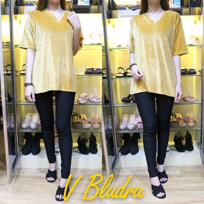 [V Bludru BC]Blouse wanita Bludru Varian warna